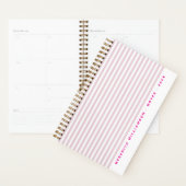 Schattig Roze Streep Modern Persoonlijk Planner (Display)