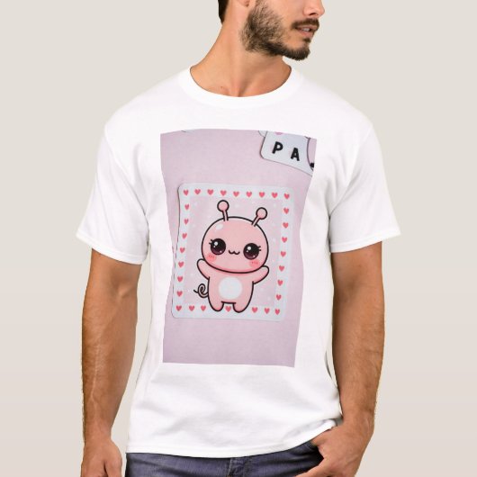 Schattig roze t-shirt (Voorkant)