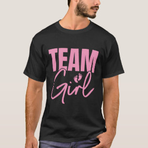 Schattig roze team meisje geslacht onthullen parti t-shirt