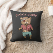 Schattig roze teddybeer zombie gimme Snoep hallowe Kussen (Deken)