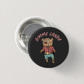 Schattig roze teddybeer zombie gimme Snoep hallowe Ronde Button 3,2 Cm (Voorkant /achterkant)