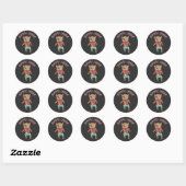 Schattig roze teddybeer zombie gimme Snoep hallowe Ronde Sticker (Vel)