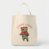 Schattig roze teddybeer zombie gimme Snoep hallowe Tote Bag (Voorkant)
