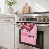 Schattig Roze Trendy Rode Kersen Koppel Theedoek