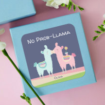 Schattig roze turquoise lama's kussen kawaii schoo