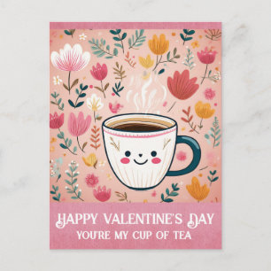 Schattig Roze Valentijnsdag Jij Bent Mijn Koffie ( Briefkaart