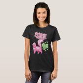 Schattig roze Valentijnsstinkskunk Kawaii-hart T-shirt (Voorkant volledig)