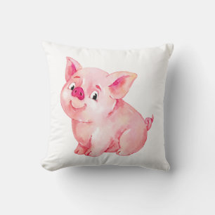 Schattig Roze Varken Cadeau Land Boer Boerderij Va Kussen