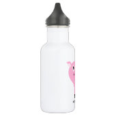 Schattig Roze Varken Gepersonaliseerde Cartoon Pig Waterfles (Links)