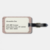 Schattig roze varken roze achtergrond bagagelabel (Achterkant horizontaal)