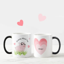 Schattig roze varken voor Valentijn