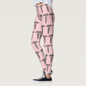 Schattig roze verpleegster caduceus patroon vrouwe leggings (Links)