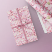 Schattig roze Waterverf bloemmotief Baby shower Cadeaupapier