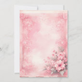 Schattig roze waterverf girly kasteel fee prinses kaart (Achterkant)