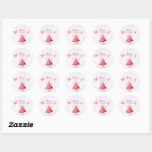 Schattig roze waterverf girly kasteel fee prinses ronde sticker (Vel)