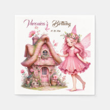Schattig roze waterverf girly kasteel fee prinses