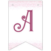 Schattig roze waterverf girly kasteel fee prinses vlaggetjes (Derde vlag)