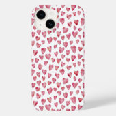Schattig roze Waterverf liefde hart Case-Mate iPhone Case (Achterkant)