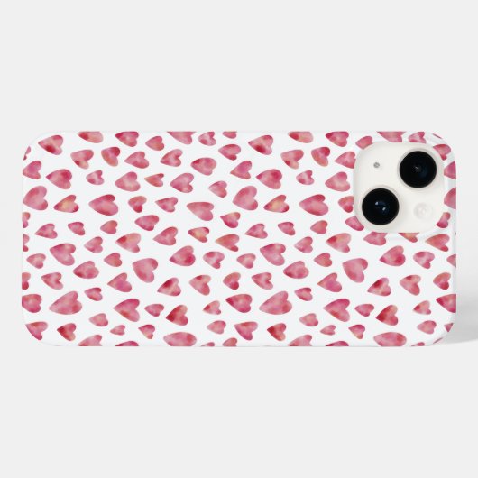 Schattig roze Waterverf liefde hart Case-Mate iPhone Case (Achterkant (horizontaal))