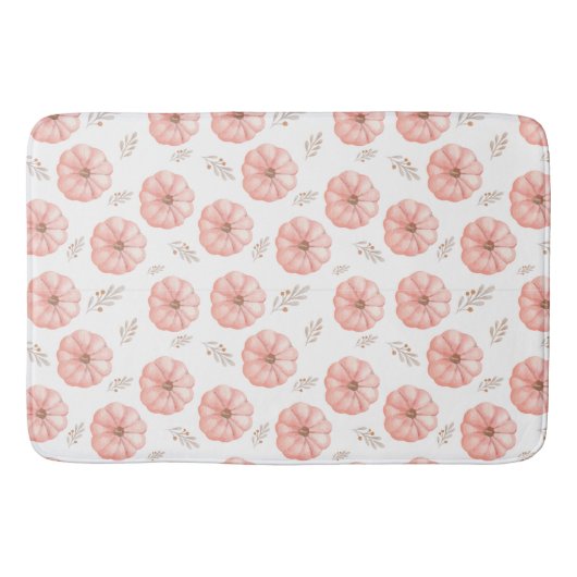 Schattig roze Waterverf pompoen Herfst douchegordi Badmat (Voorkant)