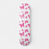  schattig roze waterverf vlinders patroon. skateboard (Voorkant)