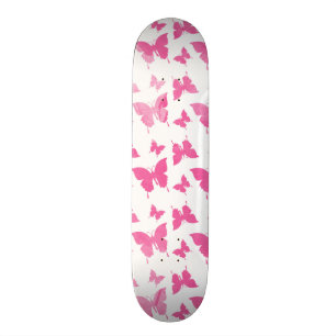 schattig roze waterverf vlinders patroon. skateboard