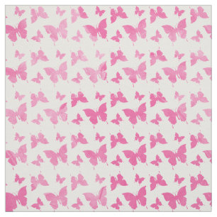 schattig roze waterverf vlinders patroon. stof