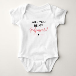 Schattig Roze Wil Je Mijn Peetouders Zijn Romper