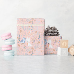 Schattig Roze Winter Bos Cadeaupapier