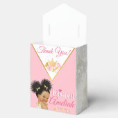 Schattig Roze & Wit Afro Puff Princess Ballerina Bedankdoosjes (Geopend)