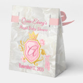 Schattig Roze & Wit Afro Puff Princess Ballerina Bedankdoosjes (Achterkant)