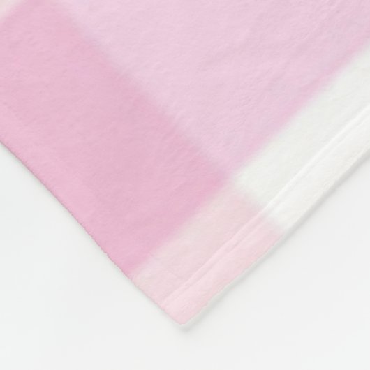 Schattig Roze Wit geruit Patroon Custom Kind Fleece Deken (Hoek)