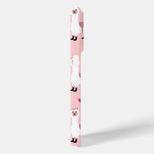 Schattig Roze witte Llama Maraca Cactus Floral Case-Mate iPhone Case (Achterkant / Rechts)
