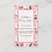 Schattig Roze witte Llama Maraca Cactus Floral Klantenkaartje (Achterkant)