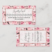 Schattig Roze witte Llama Maraca Cactus Floral Klantenkaartje (Voorkant / Achterkant)