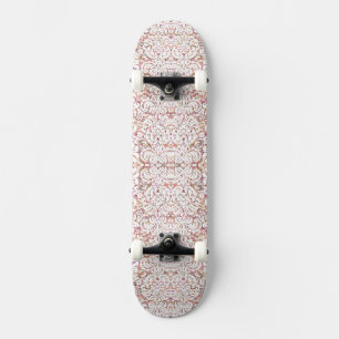 Schattig roze witte vintage bloemendesign persoonlijk skateboard