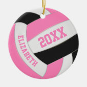 schattig roze witte volleybal keramisch ornament (Voorkant)