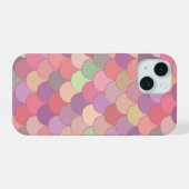 Schattig Roze Zeemeermin Patroon iPhone 15 Case (Achterkant horizontaal)