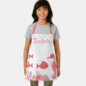 Schattig roze zeepaardje en vrienden schort (Insitu)