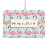 Schattig roze zomergeschilderd Flamingo patroon bl Luchtverfrisser (Achterkant)