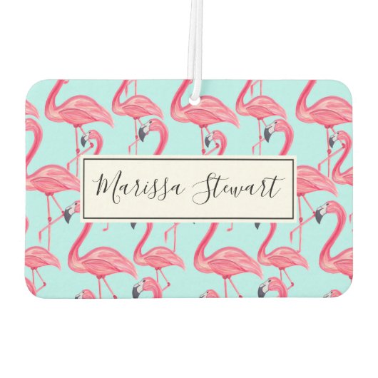 Schattig roze zomergeschilderd Flamingo patroon bl Luchtverfrisser (Achterkant)