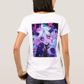 Schattig roze, zwart en wit Koakuma Little Devil T-shirt (Achterkant)