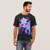 Schattig roze, zwart en wit Koakuma Little Devil T-shirt (Voorkant volledig)