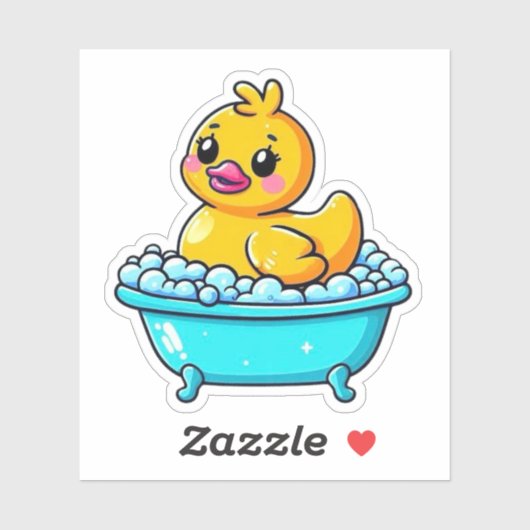 Schattig Rubber Ducky Sticker (Vel)