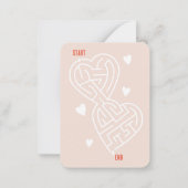 Schattig, ruige Highland koe klas Valentine Notitiekaartje (Achterkant)