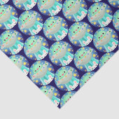 Schattig ruimtedier en Bunny Rabbit Tissuepapier (Detail)