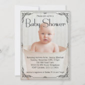 Schattig rustiek Baby shower Kaart (Voorkant)