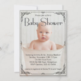 Schattig rustiek Baby shower Kaart