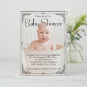 Schattig rustiek Baby shower Kaart (Staand voorkant)
