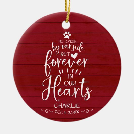 Schattig rustiek boerderijhuis kat of hond huisdie keramisch ornament (Voorkant)